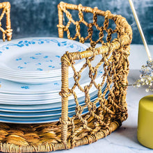 Load image into Gallery viewer, Wicker Plate Caddy