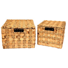 Load image into Gallery viewer, Wicker Utility Basket with Lid
