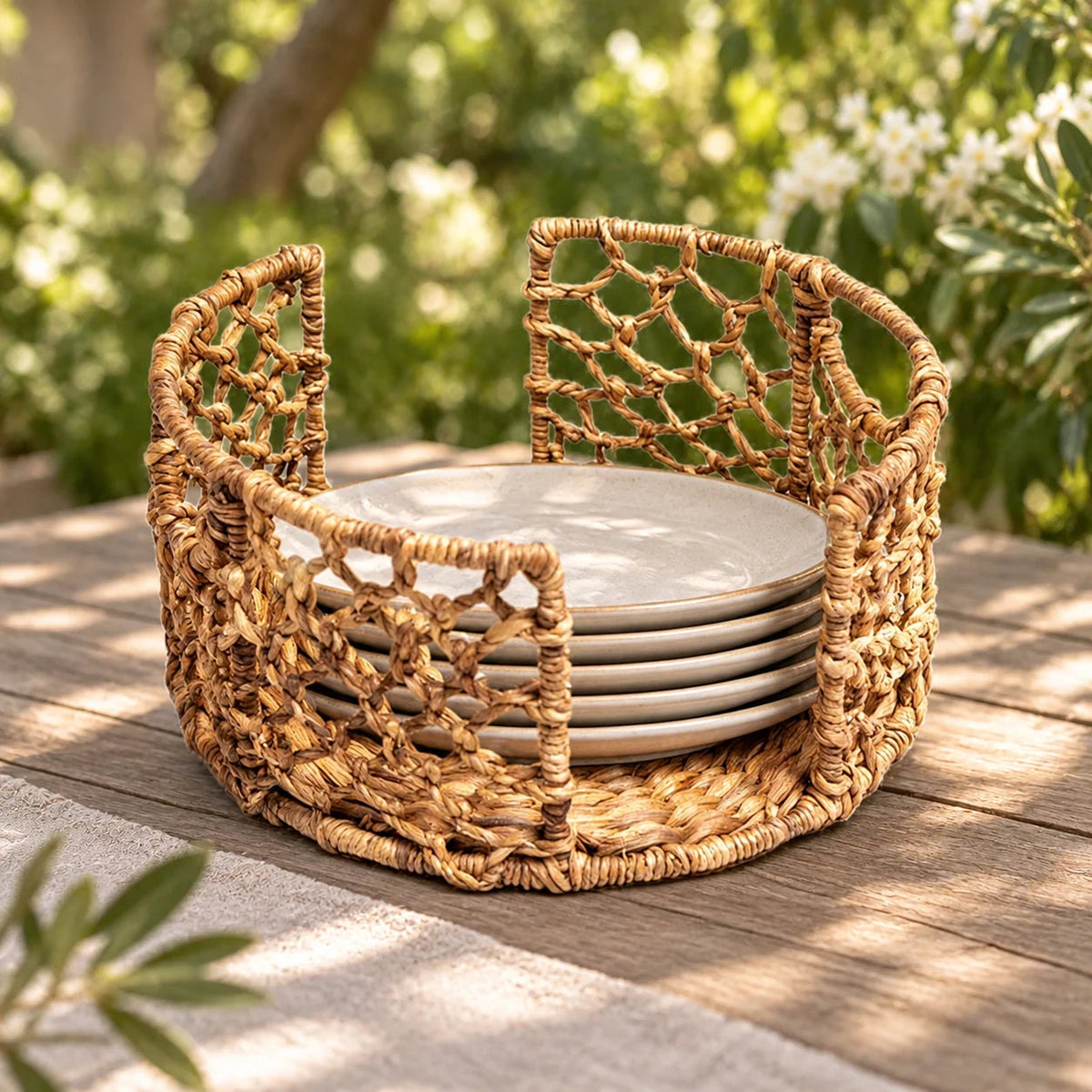 Wicker Plate Caddy - Asama Enterprise