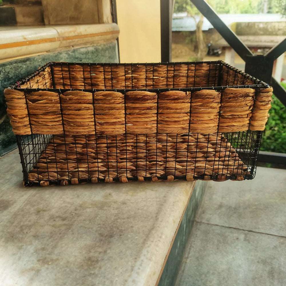 Wicker Grid Basket
