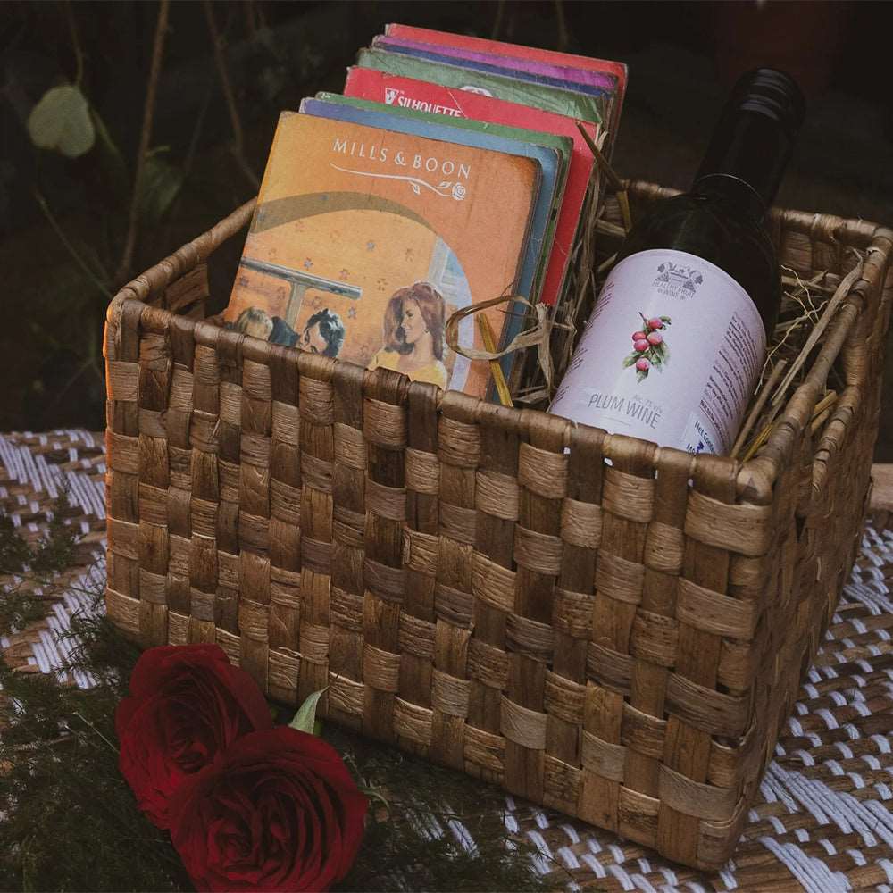 Wicker Single Checks Basket