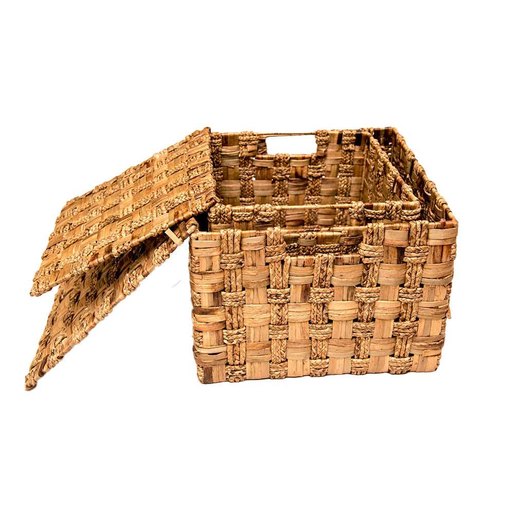 Wicker Utility Basket with Lid