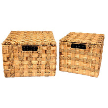 Load image into Gallery viewer, Wicker Utility Basket with Lid
