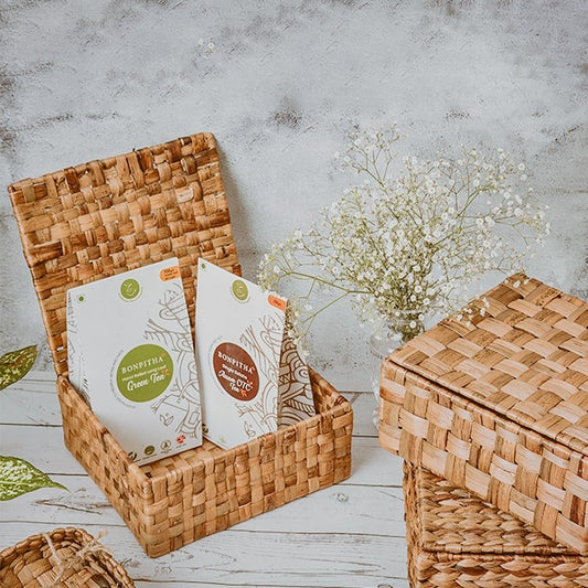 Wicker Basket with Lid - Asama Enterprise