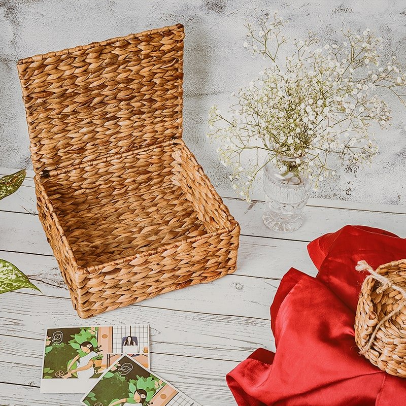 Wicker Basket with Lid - Asama Enterprise