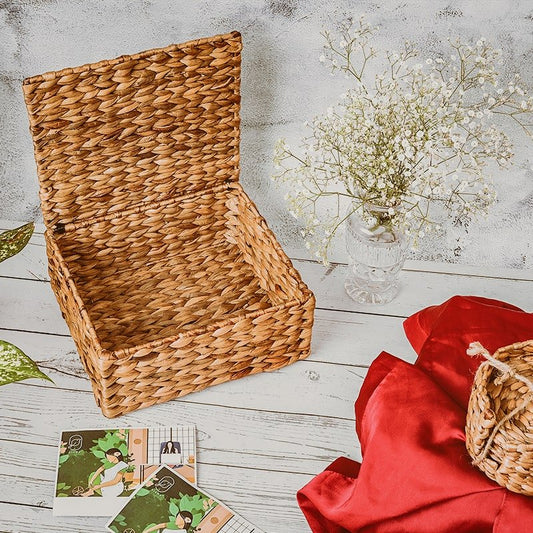 Wicker Basket with Lid - Asama Enterprise